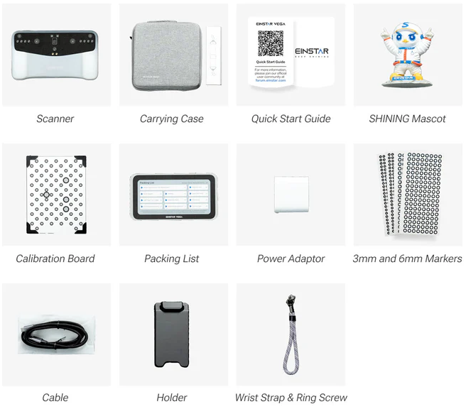 einstar vega 3d scanner contents