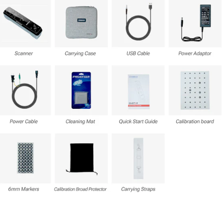 einscan handheld 3d scanner contents